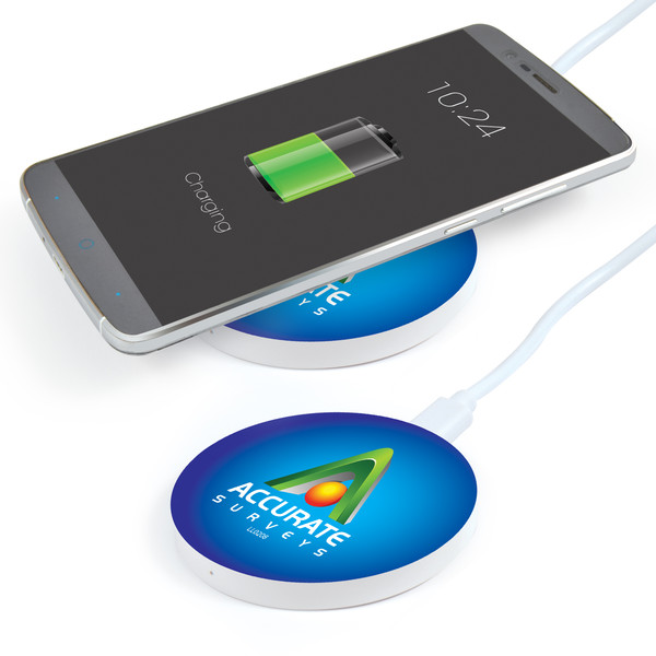 Arc Round Wireless Charger - Logo Line Promotional Products