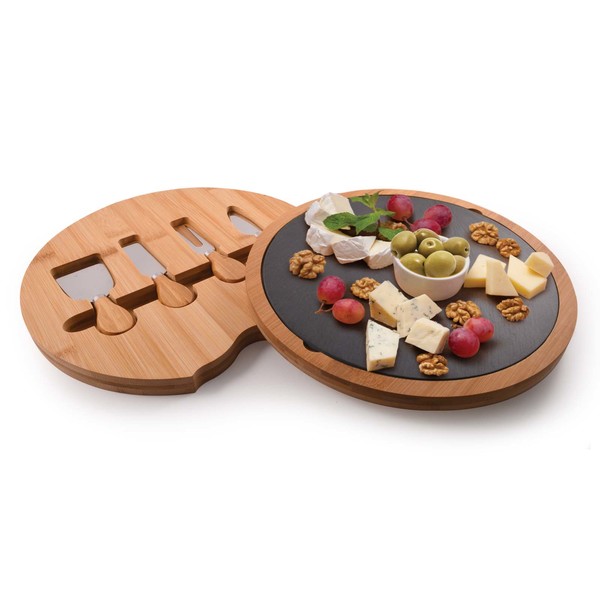 Gala Bamboo Slate Cheese Board - Logo Line Promotional Products