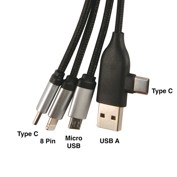 Kinetic Round Glow Cable - Logo Line Promotional Products