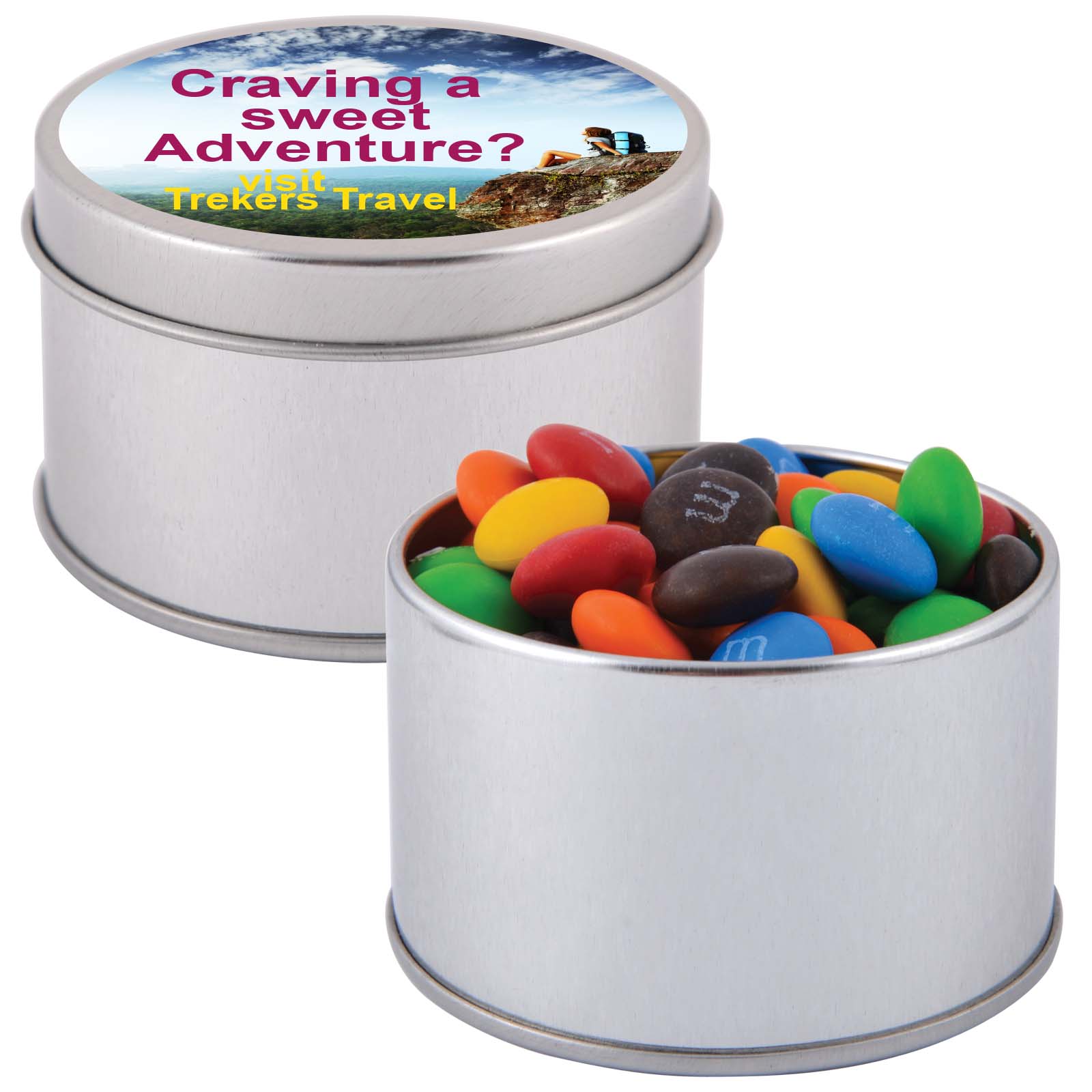 LL3401 - M&M's in Silver Round Tin