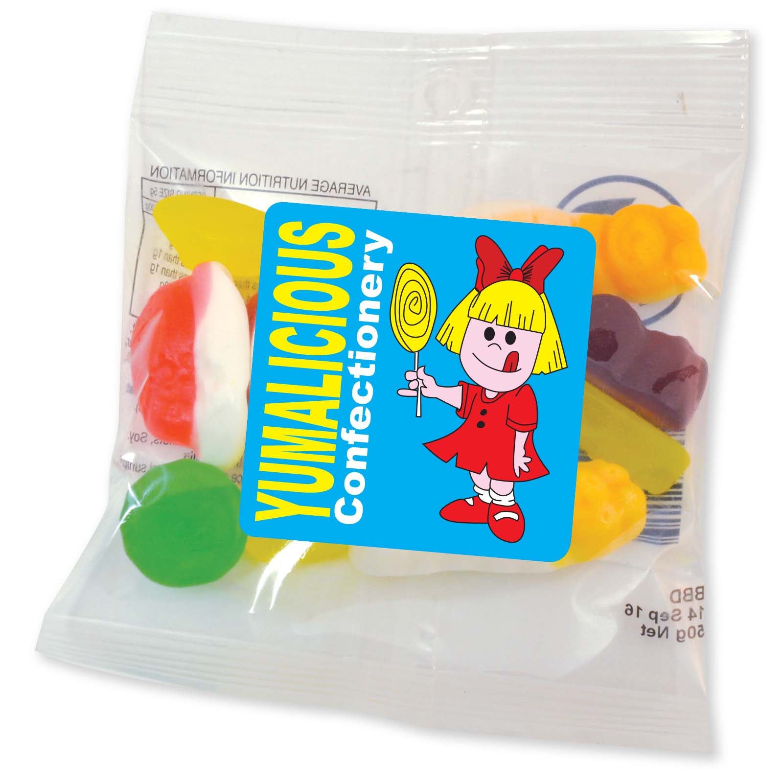 LL420 - Assorted Jelly Party Mix in 50 Gram Cello Bag