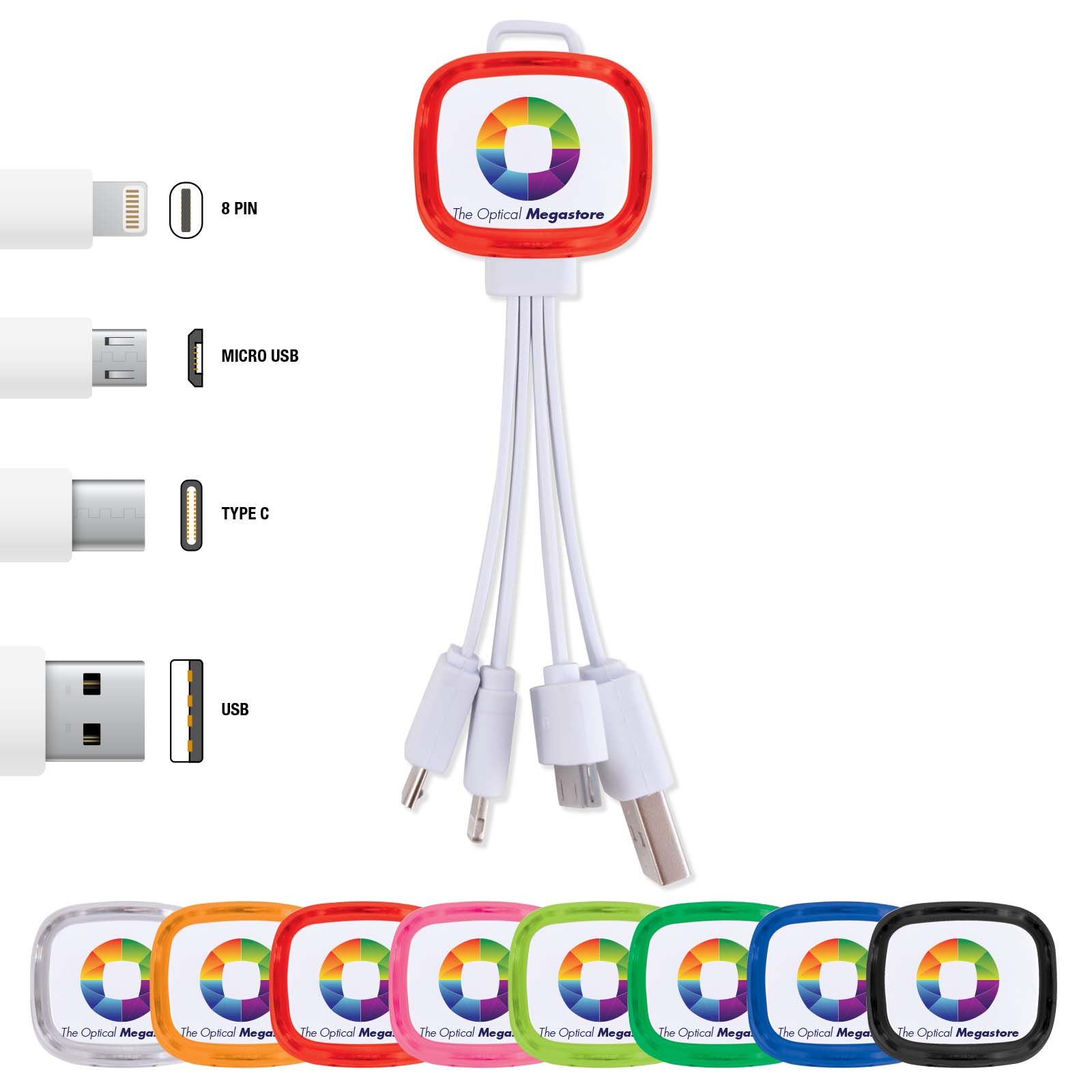 LL9404 - Family Light Up  3 in 1 Cable 